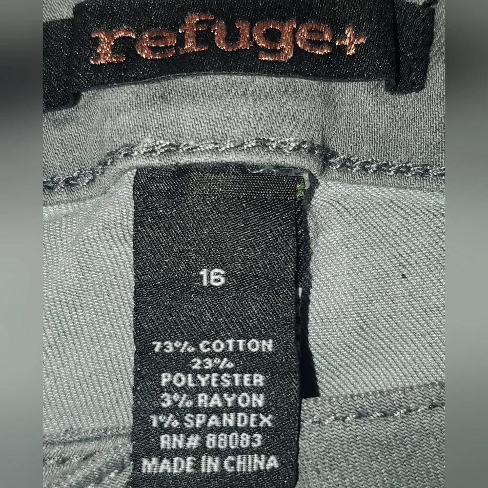Dark Gray, Distressed (Ripped) Jeans - Picture 3 of 4